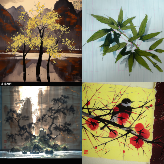 中国风格兰石图，三分构图，兰石造型独特，水墨画风格，宣纸质感，淡墨晕染，暖黄灯光，特写镜头，素雅俊逸，有题词。