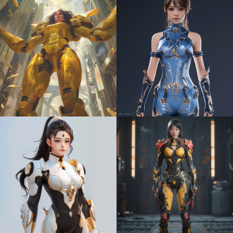 female chinese fantasy mecha hero scene., graceful body curves,dragon-themed exosuit., ancient mystic symbols., ethereal presence., martial expertise., celestial energy., cybernetic enhancements., heroic aura., futuristic technology., martial arts mastery., high-tech weaponry., radiant power., enchanted armor., cybernetic champion.