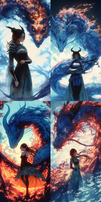 goddess and her demonic pet, with curvaceous figure, delicate features, rich details, high resolution, full body perspective, wide-angle lens, natural light, soft tones, sense of mystery, surrealism, dreamy effect, skin texture, and profound eyes, evoking a sense of temptation.