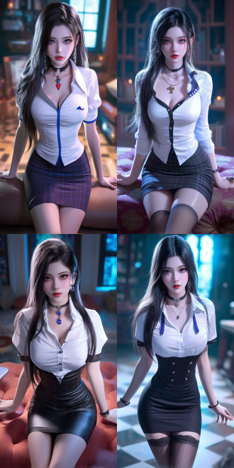 女模特，身材火辣，五官精致，全身照，高挑身材，室内环境，自然光，人像摄影，中焦镜头，清晰细节，优雅姿态，自信微笑