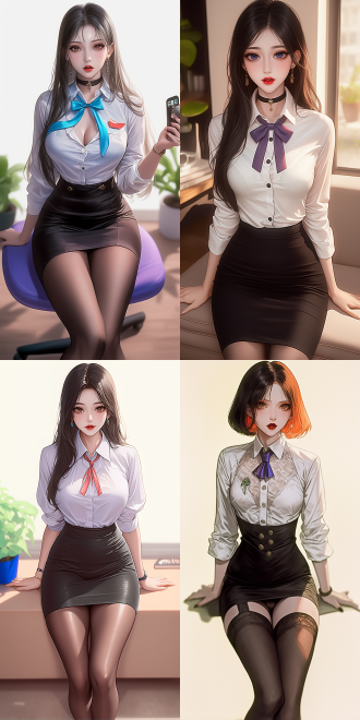 office lady, with a hot figure, delicate features, full body shot, anime woman fullbody art, by dong kingman, art style of john collier,beautiful young korean woman