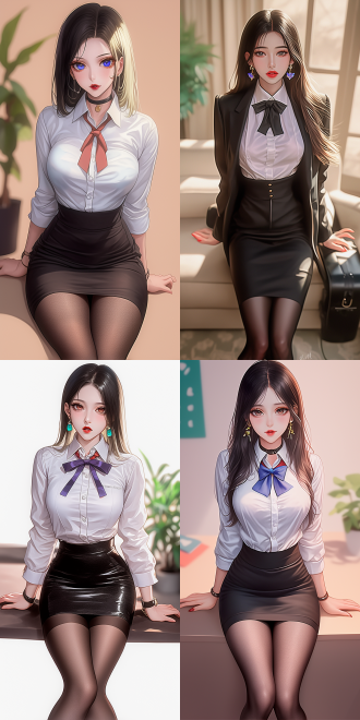 office lady, with a hot figure, delicate features, full body shot, anime woman fullbody art, by dong kingman, art style of john collier,beautiful young korean woman