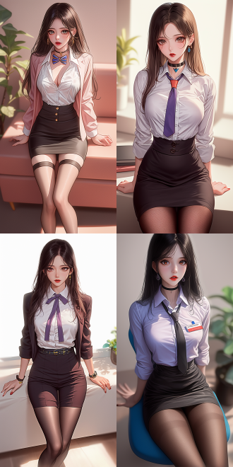 office lady, with a hot figure, delicate features, full body shot, anime woman fullbody art, by dong kingman, art style of john collier,beautiful young korean woman