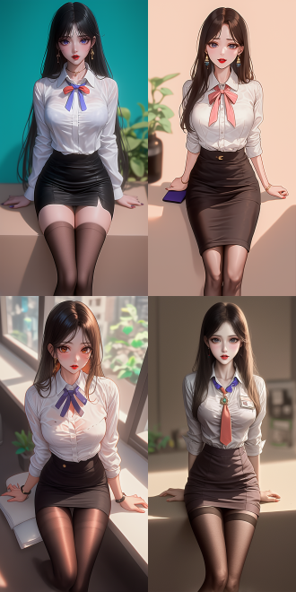 office lady, with a hot figure, delicate features, full body shot, anime woman fullbody art, by dong kingman, art style of john collier,beautiful young korean woman