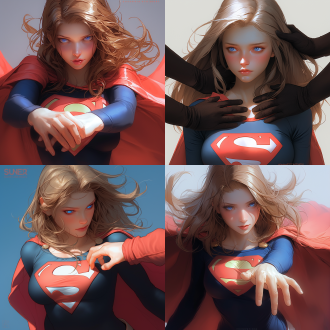 masayoshi suto and artgerm, supergirl, trending on artsy, hands reaching for her, art cover, james jean color palette, statue of the perfect woman, realistic beautiful big eyes, rendered in keyshot, damsel in distress, phil noto comic art