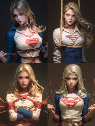 artgerm and james jean, anime visual of super model, realistic face moody lighting, pulling strings, prisoner, behance 3d, cgsociety!, on a mannequin. high resolution, inspired by feng zhu, silken blonde hair, trending on artstaion, female goku, affable ， wenjun lin, tied - up shirt, marc _ simonetti
