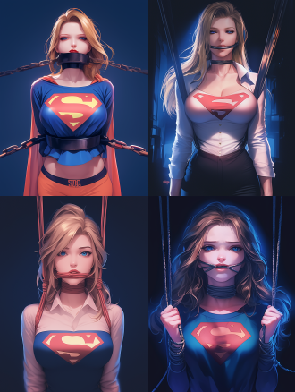 artgerm and james jean, anime visual of super model, realistic face moody lighting, pulling strings, prisoner, behance 3d, cgsociety!, on a mannequin. high resolution, inspired by feng zhu, silken blonde hair, trending on artstaion, female goku, affable ， wenjun lin, tied - up shirt, marc _ simonetti