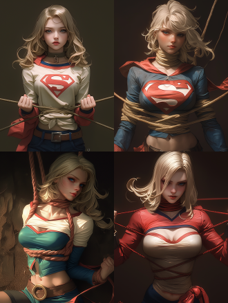 artgerm and james jean, anime visual of super model, realistic face moody lighting, pulling strings, prisoner, behance 3d, cgsociety!, on a mannequin. high resolution, inspired by feng zhu, silken blonde hair, trending on artstaion, female goku, affable ， wenjun lin, tied - up shirt, marc _ simonetti