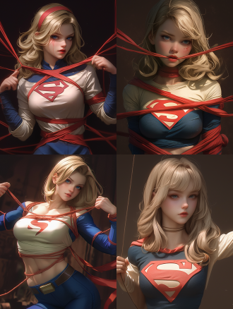 artgerm and james jean, anime visual of super model, realistic face moody lighting, pulling strings, prisoner, behance 3d, cgsociety!, on a mannequin. high resolution, inspired by feng zhu, silken blonde hair, trending on artstaion, female goku, affable ， wenjun lin, tied - up shirt, marc _ simonetti