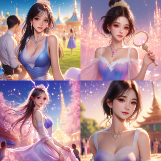 elegant dress, rossdraws global illumination, carpet photo, full-body, front view，epic fantasty card game art, profile picture 1024px, rendering of beauty pageant, charming gown, party background, beautiful avatar pictures, very beautiful and elegant，perfect body，anime girl, photorealistc, sparkling jewelry,full photo, in rich color, at the party
