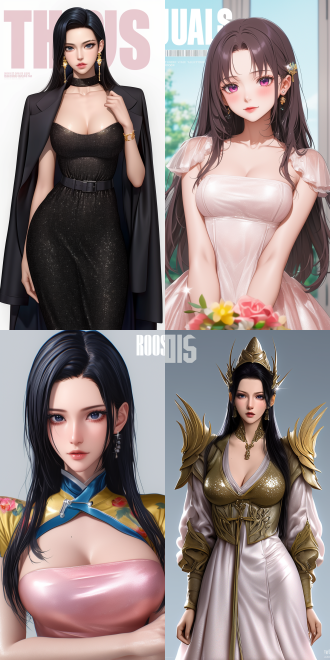 full body cgsociety,beautiful and charming anime female， evening dress，bright long hair, korean face features, bodysuit, wearing a sparkling dress, upper body avatar, intricate, skydoll noa, very detailed beautiful face, luxury decoration, warm color tone, charming，anime style，杂志封面