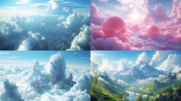 8k清晰度,超写实渲染，长焦镜头，未来城市，科幻风格，超高清，电影级画质，唯美，高质量，明亮的灯光，晴天，白云，未来感