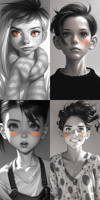 得意表情，眼角弯曲，嘴角上扬，柔和光线，半身照，近景，黑白风格，忧郁氛围，细腻肌肤，喜悦情绪，黑白摄影，近景镜头，柔和侧光，细腻肌肤质感，喜悦与忧郁交织，黑白对比，半身构图，柔和光影，细腻表情捕捉。