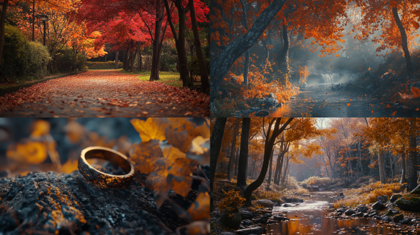 深秋，电影光线，微距镜头，专业摄影，远景，真实风景拍摄，唯美意境，高清画质