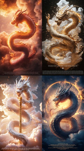 "ultra-detailed c4d cinematic poster, central composition, a majestic chinese dragon coiling around the golden ruyi jingu bang (monkey king's staff), dynamic serpentine body with iridescent scales reflecting golden light, dragon's head uplifted gazing at celestial skies through swirling clouds, volumetric mystic fog with light shafts, hyper-realistic metallic texture on ancient staff with engraved patterns, epic ultra-wide-angle perspective emphasizing monumental scale, octane-rendered subsurface scattering on dragon's jade-like horns, intricate atmospheric particles floating in divine glow, celestial palace silhouettes in distant clouds, dramatic god rays piercing through stratospheric cloud layers, photorealistic moisture effects on dragon's whiskers, chromatic aberration for dimensional depth, 32k resolution with nanoscale detailing on every scale, unreal engine 5 level global illumination, cinematic color grading in golden-azure palette with ethereal luminosity, blizzard entertainment-style fantasy realism, trending on artstation with hypermaximalist detail" key elements emphasized: central spiral composition around golden staff ultra-wide angle dramatic perspective pink-dominated color palette with celestial lighting hyper-detailed textures for dragon and staff mist atmosphere with particle effects blend of traditional chinese and modern 3d aesthetics this prompt combines precise technical specifications with poetic imagery to guide the ai in creating a balanced yet dynamic poster design meeting all your requirements.
