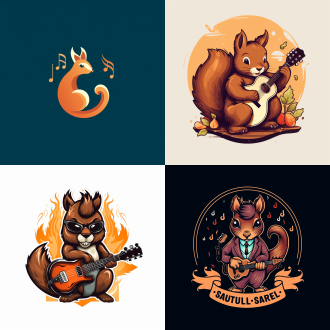 企业logo 小松鼠琴行