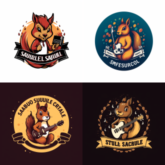 企业logo 小松鼠琴行