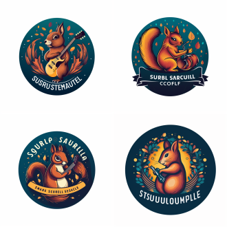 企业logo 小松鼠琴行