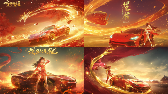 火焰 汽车 蛇年 激情
