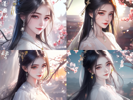 中国古典美女，丰满身材，微笑闭嘴，肤如凝脂，梅花环绕，金色宫殿，盘发精致，鲜艳色彩，清纯美丽，独奏姿态，珠宝点缀，花形发饰，杰作级质量，绝世容颜，白色的纱质衣裙，细长眉毛，正视图，丹凤眼，柔和侧光，高光细节，环境光，自然色彩，静态美，传统服饰，细腻肌肤，优雅姿态，古典美，柔和光线，3d古风，细腻肌肤，优雅姿态，古典美，柔和光线，3d古风，细腻肌肤，优雅姿态，古典美，柔和光线，3d古风。