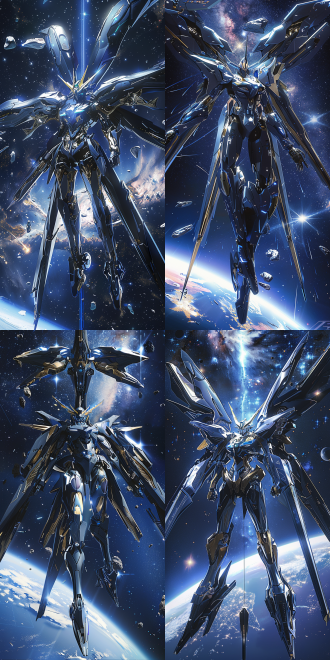 24k ultra clear, genesis mecha, soaring posture, leg-sweeping action, galactic starry background, rare metal luster, surreal engine, full-body lens, perfect mecha detail processing, high-definition image quality, cyberpunk style, futuristic, universe, nebula, starry night sky, lunar space, full-body, side shot, telephoto shooting, seven-tenths body, pinkish color, ivory white, metallic paint, platinum, metallic texture, high-key lighting, atmospheric lighting, bright, light particles https://cdn.discordapp.com/attachments/1220183204053647384/1222011334921555978/1493560636330803200.jpg?ex=6614a9be&is=660234be&hm=7bcc4c26fa59d225335b6c314d12fc868238203ed8b2f62cd1e18bd7e3c963c9&