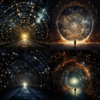 时空隧道 星空 舞台 黑背景 传统 中国 历史 神秘 深邃