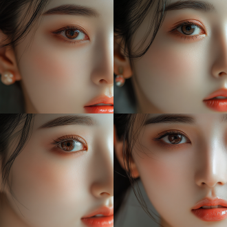 中国人展示脸部漂亮鼻子特写 不要头饰手饰