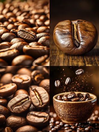 commercial photography, arabica coffee beans, creative shooting, studio lighting, realistic colors, ultra hd