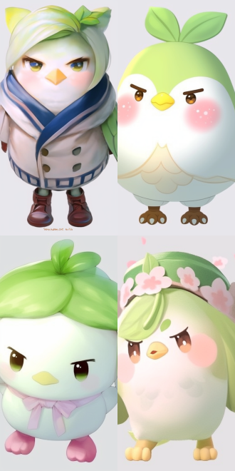 背景白色，幻想可爱生物线稿图，简洁线条，卡通风格，大眼睛，微笑表情，圆润身体，轻盈姿态，柔和阴影，细腻笔触，温馨氛围，清新色彩。