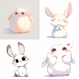 背景白色，幻想可爱生物线稿图，简洁线条，卡通风格，大眼睛，微笑表情，圆润身体，轻盈姿态，柔和阴影，细腻笔触，温馨氛围，清新色彩。