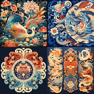 中国传统吉祥图案配色