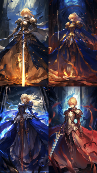 fgo，亚瑟王阿尔托莉雅，身着披风，宝具誓约胜利之剑，闪耀于终焉之抢 fgo, artoria pendragon, draped in a cape, brandishing the noble phantasm excalibur, shining in the final struggle.