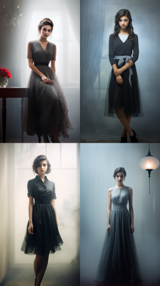 misty foggy,portrait of 1elegant gir,indoor,simple background