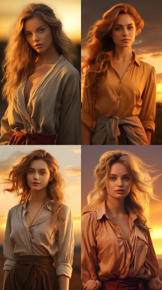 golden hour light,portraitof 1elegant girl,simple background,8k,high quality