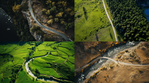 photography of landscape,vertical view,bird's eye view