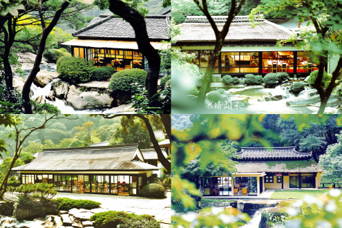 素描风格小屋，木质结构，屋顶覆盖茅草，周围绿树环绕，小屋前有小溪流淌，宁静自然。素描风格，木质纹理，茅草屋顶，绿树环绕，小溪流水，宁静自然，柔和光线，广角镜头，自然环境，淡雅色彩，平和情绪。