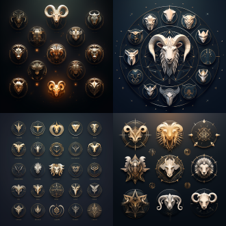 十二生肖logo，极简背景，金属质感，对称构图，高光细节，冷色调，微距镜头，顶光，清晰锐利，现代感，神秘。