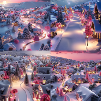如图 雪景