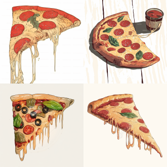 披萨，拉丝奶酪