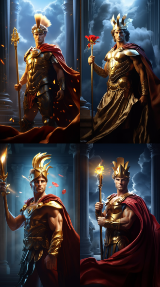 型男头戴皇冠手拿金玫瑰全身像，聚光灯下，8k超详细，正面站姿，冷色调，特写镜头，硬光，高贵，自信。