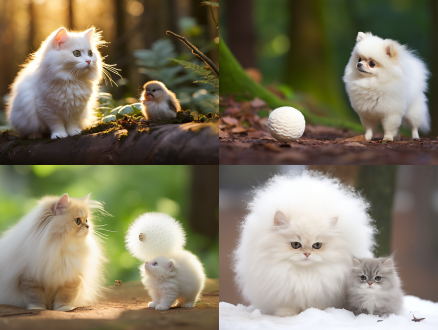 林泽与小雪球，逆境中的希望，林泽坚定眼神，小雪球纯白毛发，柔和光线，森林背景，长焦镜头，逆光，慢快门，静谧，温暖，鼓励，潜力。