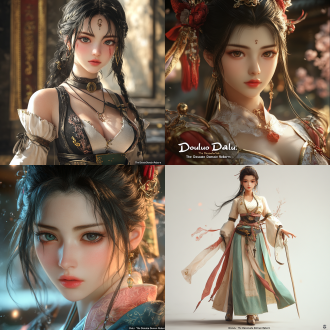 "斗罗大陆绝世唐门女主角，全身肖像，超高清写实风格，8k细节刻画