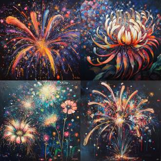 烟花绽放