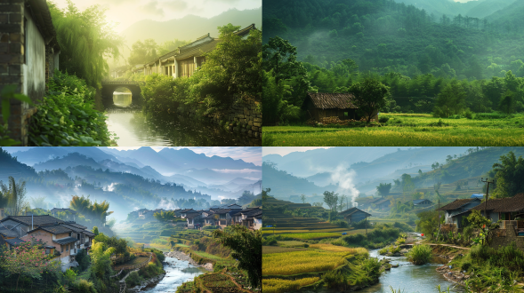 在岁月的长河中漂泊，离家愈久，对家乡的思念便愈发浓烈，如酒，在心底越陈越香。 家乡，是那宁静的小村庄，四周青山环绕，像忠诚的卫士。清晨，第一缕阳光洒在斑驳的土墙，唤醒了沉睡的梦。袅袅炊烟从烟囱升起，那是母亲呼唤家人的信号。如今，那画面却成了我在异乡午夜梦回的场景。 村口的老井，井水清澈甘甜。夏日，我和伙伴们常围在井边，汲水冲凉，笑声在空气中回荡。老井的水，滋润了我们的童年，如今它是否还倒映着天空的湛蓝？ 田野是家乡的画卷，春种秋收，四季轮回。那随风起伏的麦浪，是大地的呼吸。我曾在田埂上奔跑，追逐着色彩斑斓的蝴蝶，泥土的芬芳至今萦绕鼻尖。如今，城市的柏油路却无法给予我那种质朴的触感。 还有那座古老的石桥，横跨在潺潺溪流之上。桥身布满岁月的痕迹，它承载着人们的脚步，也承载着我的回忆。我曾在桥下捉虾摸鱼，溪水清凉，滑过肌肤的感觉宛如昨日。 每当夜幕降临，城市的霓虹灯闪烁，我却怀念家乡那满天繁星。躺在院子里的竹椅上，望着星空，听长辈讲述古老的传说，那种宁静和安心是城市无法给予的。 家乡啊，你是我灵魂深处的归宿，无论我走多远，心中的思念都如风筝线，一头系着我，一头连着你。那深深的乡愁，是一首永远唱不完的歌。 奇幻森林 全景 世外桃源