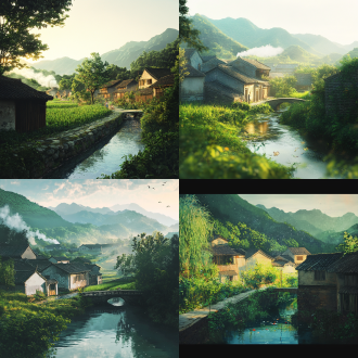 在岁月的长河中漂泊，离家愈久，对家乡的思念便愈发浓烈，如酒，在心底越陈越香。 家乡，是那宁静的小村庄，四周青山环绕，像忠诚的卫士。清晨，第一缕阳光洒在斑驳的土墙，唤醒了沉睡的梦。袅袅炊烟从烟囱升起，那是母亲呼唤家人的信号。如今，那画面却成了我在异乡午夜梦回的场景。 村口的老井，井水清澈甘甜。夏日，我和伙伴们常围在井边，汲水冲凉，笑声在空气中回荡。老井的水，滋润了我们的童年，如今它是否还倒映着天空的湛蓝？ 田野是家乡的画卷，春种秋收，四季轮回。那随风起伏的麦浪，是大地的呼吸。我曾在田埂上奔跑，追逐着色彩斑斓的蝴蝶，泥土的芬芳至今萦绕鼻尖。如今，城市的柏油路却无法给予我那种质朴的触感。 还有那座古老的石桥，横跨在潺潺溪流之上。桥身布满岁月的痕迹，它承载着人们的脚步，也承载着我的回忆。我曾在桥下捉虾摸鱼，溪水清凉，滑过肌肤的感觉宛如昨日。 每当夜幕降临，城市的霓虹灯闪烁，我却怀念家乡那满天繁星。躺在院子里的竹椅上，望着星空，听长辈讲述古老的传说，那种宁静和安心是城市无法给予的。 家乡啊，你是我灵魂深处的归宿，无论我走多远，心中的思念都如风筝线，一头系着我，一头连着你。那深深的乡愁，是一首永远唱不完的歌。 奇幻森林 全景 世外桃源