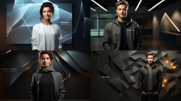 ppt设计自我介绍，新颖独特，人物站在ppt前，现代简约风格，冷色调，中焦镜头，正面光，自信微笑，创新元素。