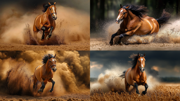 horses in run, photoreal elegant, action hero, zoom, high - definition, muscular figure, flight, unrea 5, desktop, uniquely beautiful, today\'s featured photograph 4k, digital animation, very very beautiful, xray hd, photographic print, handsome and elegant, faster, scrambler