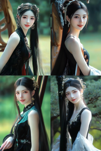 微距拍摄，c4d建模，oc渲染，真实系质感，绝美光效细节，特写影像，高清16k，sss2皮肤材质，电影镜头，超高分辨率 风格定位：真实系中式古风仙灵精怪拟人化