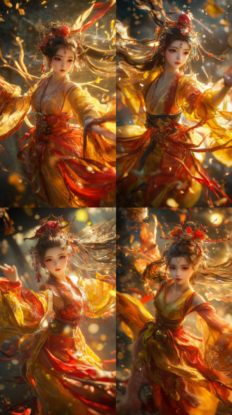 中国古代夜市，一个老人手里拿着很长的糖葫芦，旁边站着一个小孩，特写，面部细节，长发飘飘，衣袂飘飘，广角镜头，侧光，广角镜头，夜色，琥珀色调，阴冷色调，阴森诡异，薄雾，电影级4k，低角度，侧光，慢快门，凝视，恐惧，神秘，高清分辨率