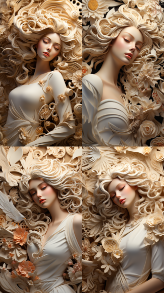 女子特写，浮雕感，肌肤焕发光彩，护肤主题，生物元素，竖长构图9:16，写实风格，柔光灯，高清画质，精致，安心。